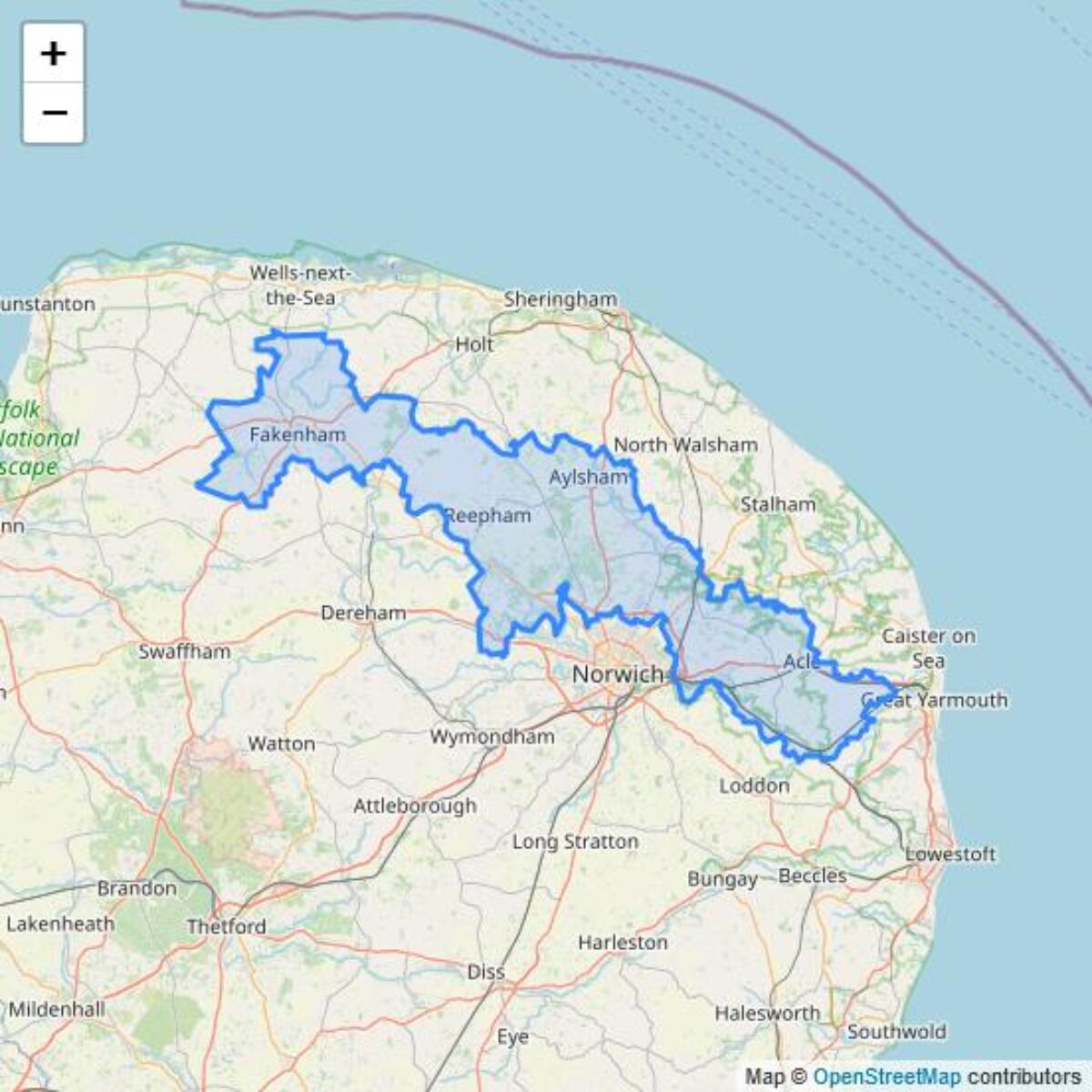 Broadland and Fakenham Parliamentary Constituency -- https://mapit.mysociety.org/area/168401.html